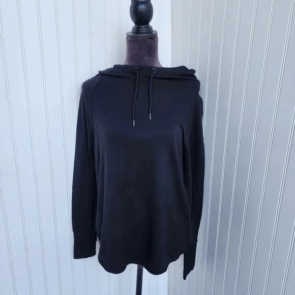Athletic Works Black Activewear Jacket Long Sleeve Cowal Neck Stretch M 8-10 - Picture 1 of 9